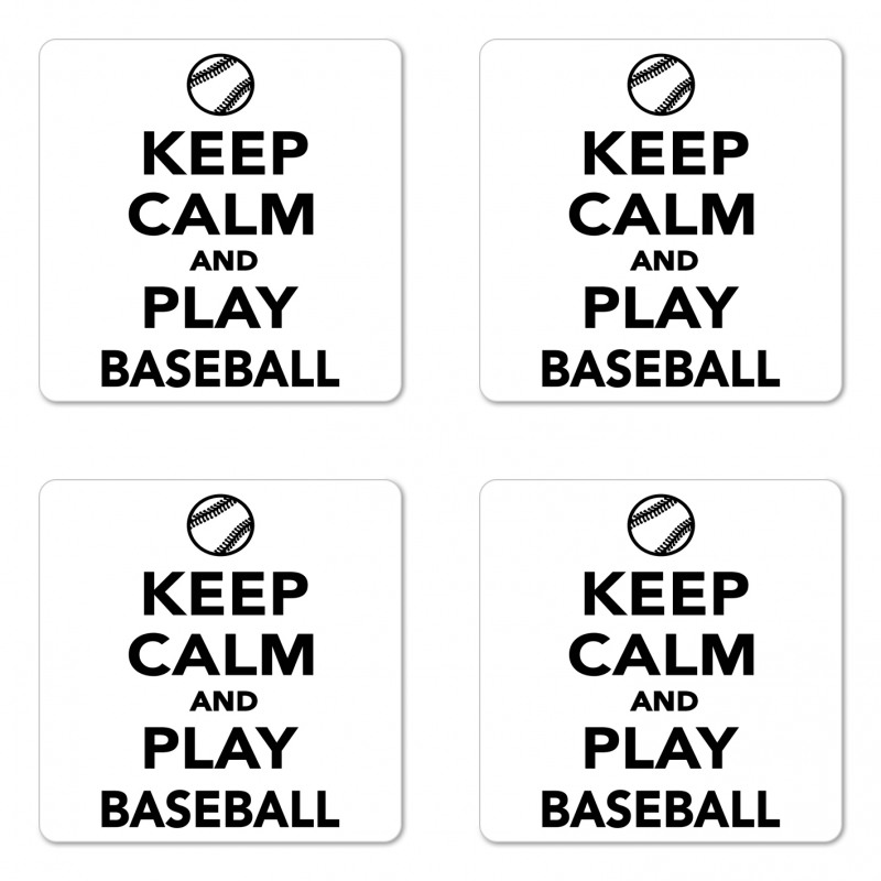 Play Baseball Theme Coaster Set Of Four