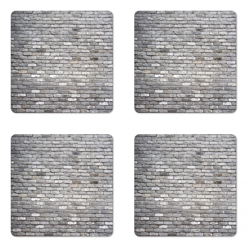 Aged Rough Brick Wall Coaster Set Of Four