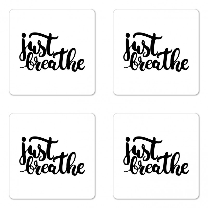 Hand Drawn Font Coaster Set Of Four