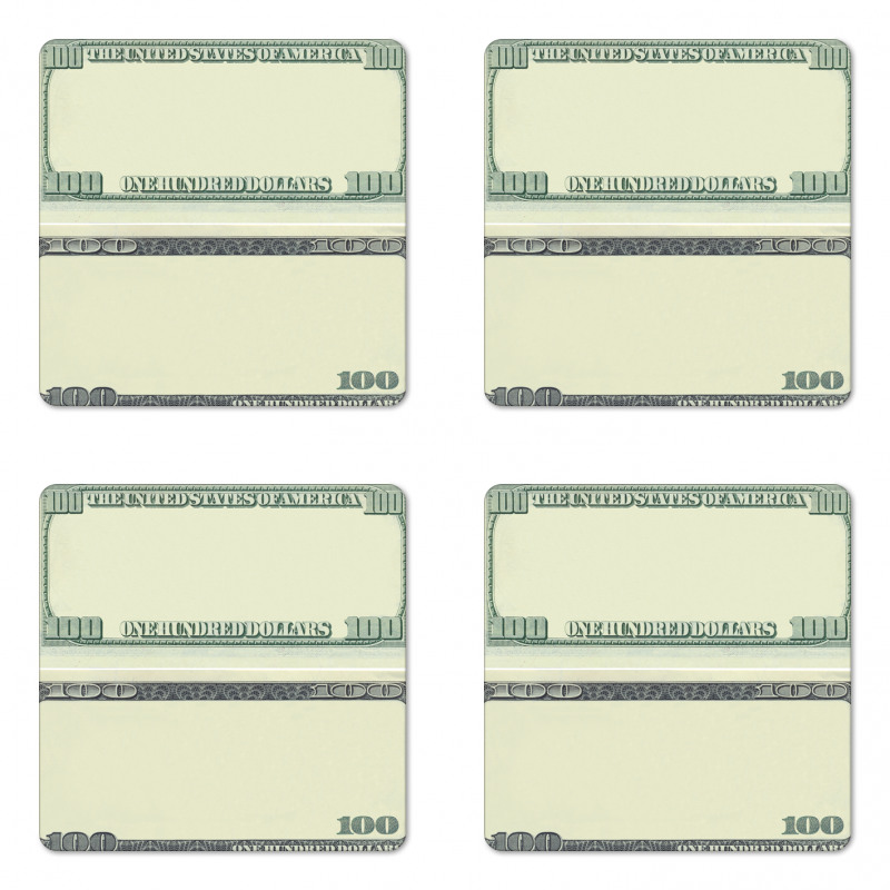 Dollar Bill Frame Pattern Coaster Set Of Four