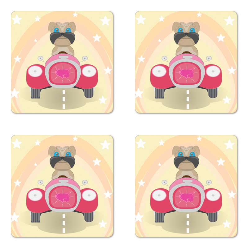 Superhero Puppy Coaster Set Of Four