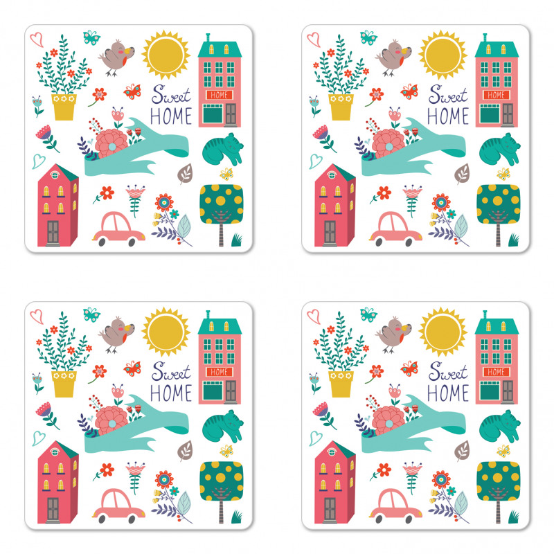 Cartoon Coaster Set Of Four