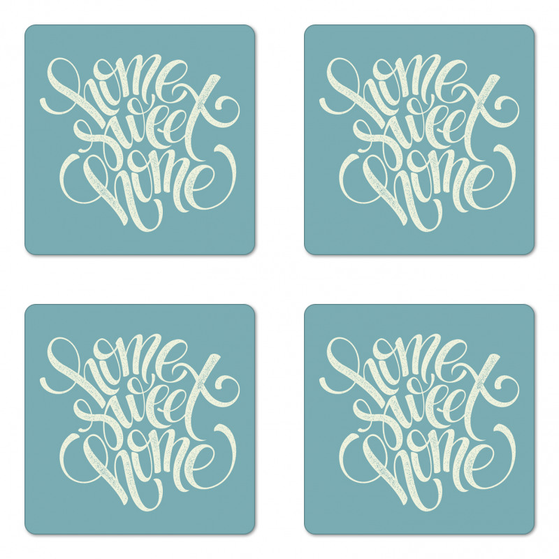 Grunge Letters Coaster Set Of Four