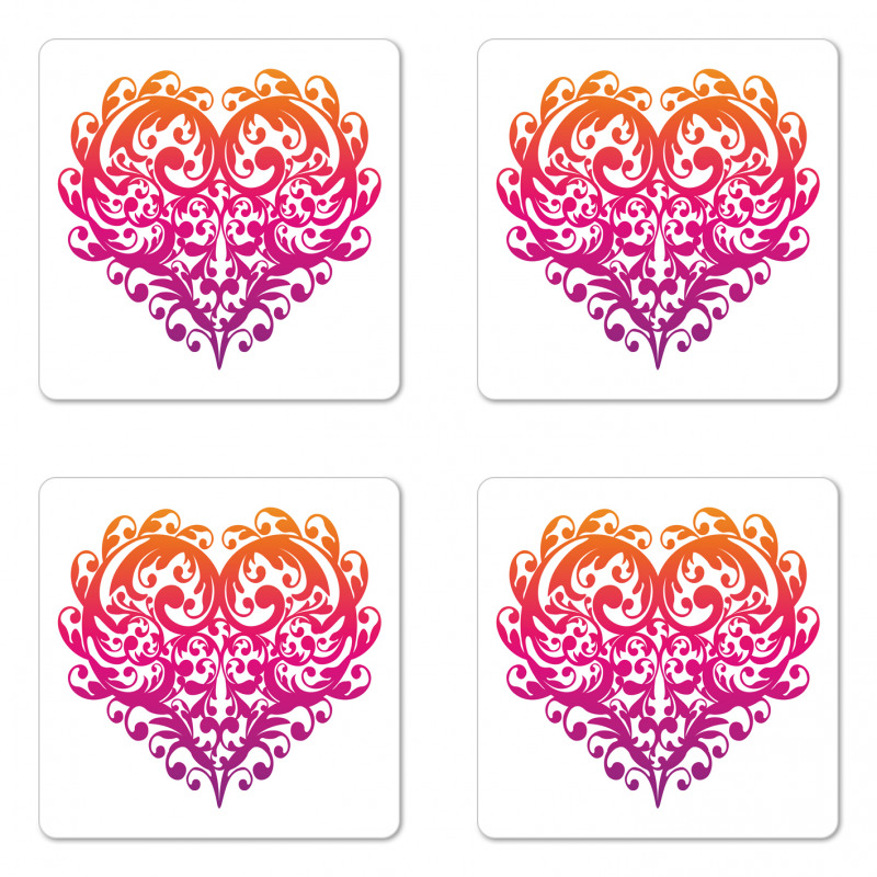 Scroll Heart Coaster Set Of Four