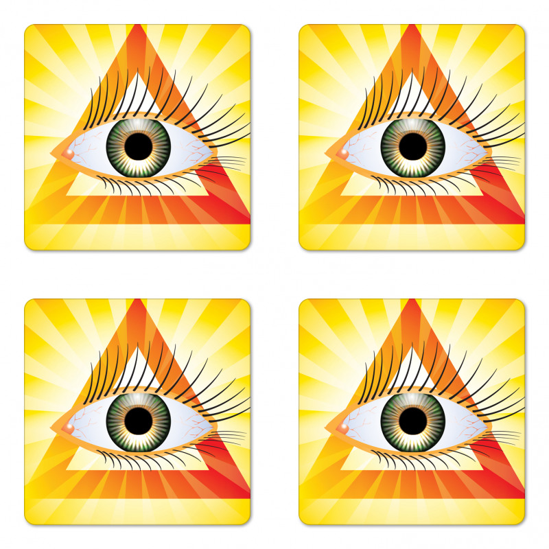 Powerful Sight Triangle Coaster Set Of Four