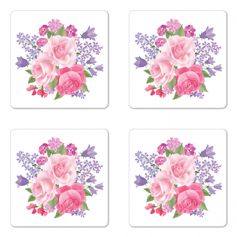 Bridal Bouquet Coaster Set Of Four