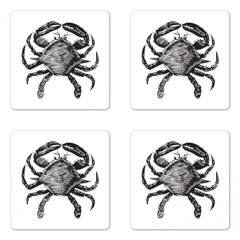 Crustacean Family Artwork Coaster Set Of Four