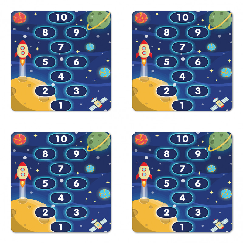 Hopscotch Game Coaster Set Of Four