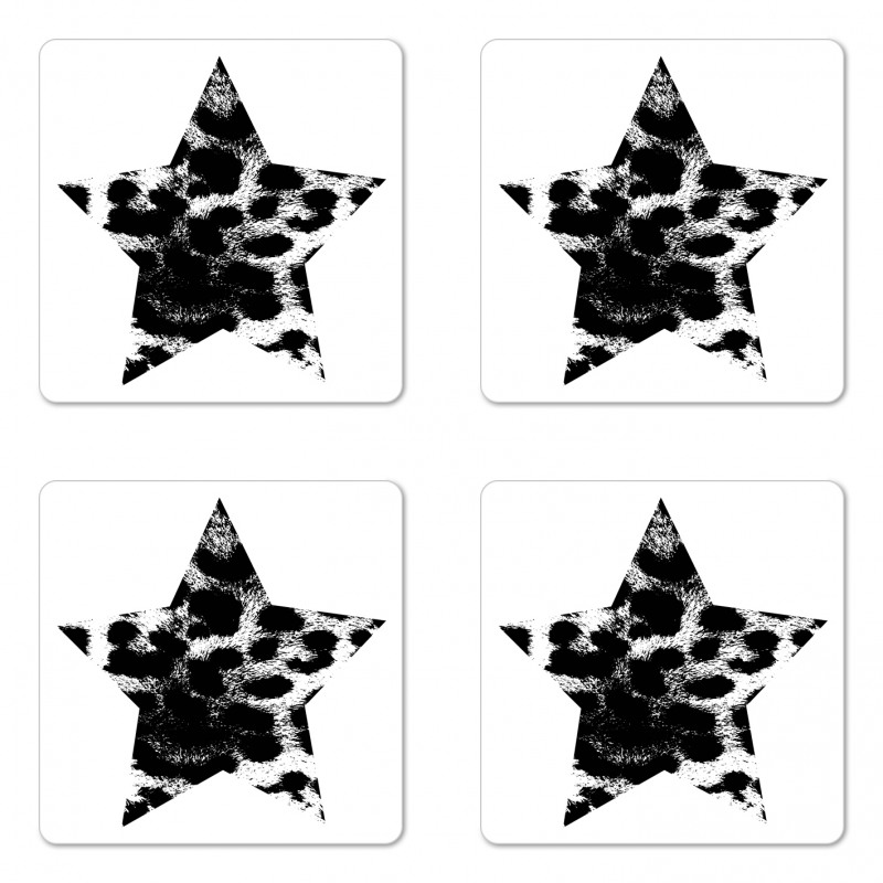 Star Shape Grunge Coaster Set Of Four