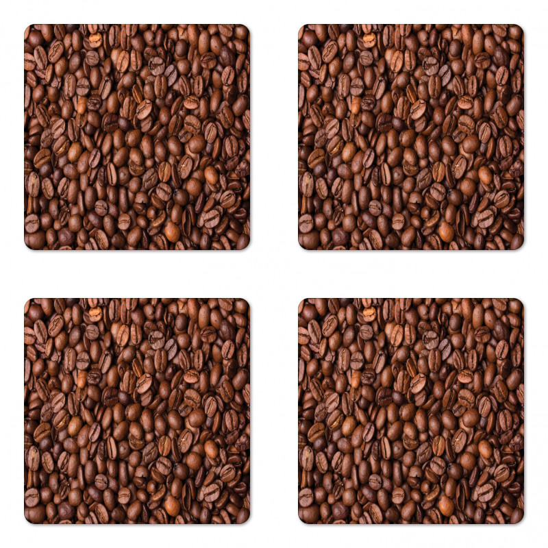 Roasted Coffee Grains Coaster Set Of Four