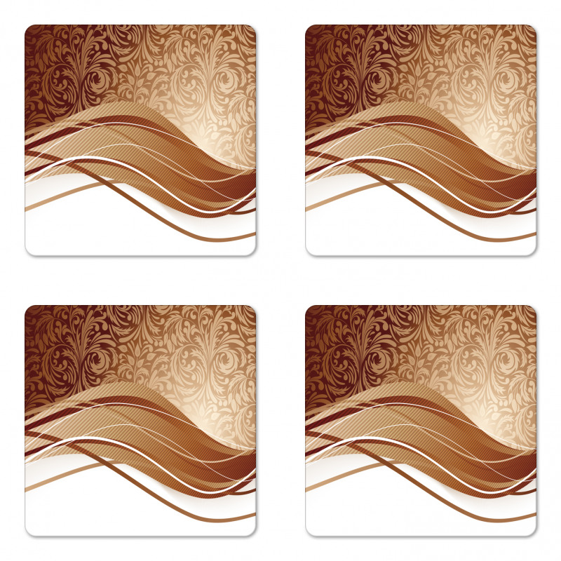 Classical Foliage Coaster Set Of Four