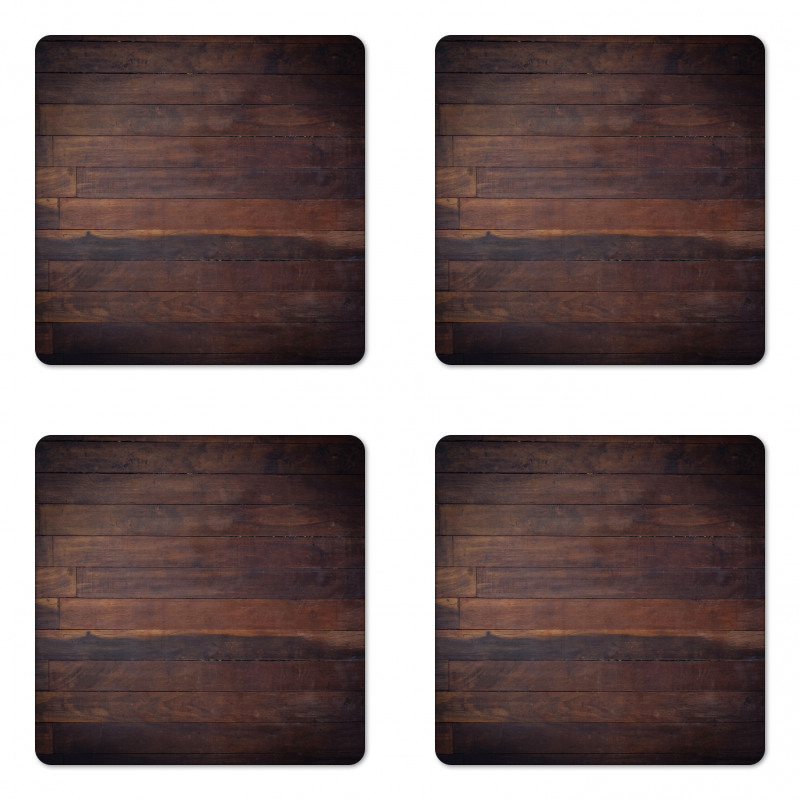 Aged Dark Timber Coaster Set Of Four