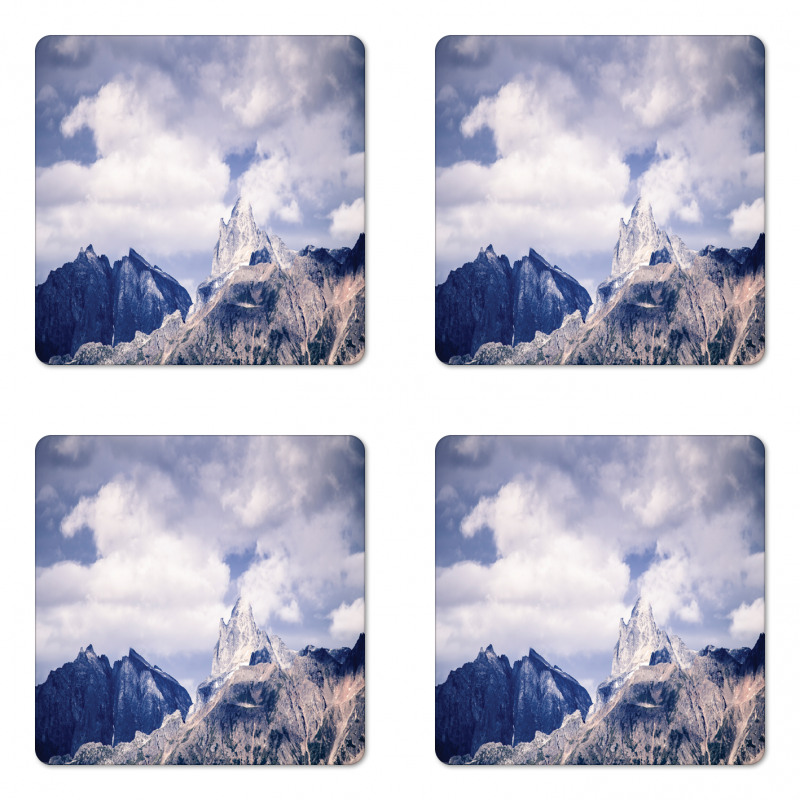 Craggy Peaks Mountains Coaster Set Of Four