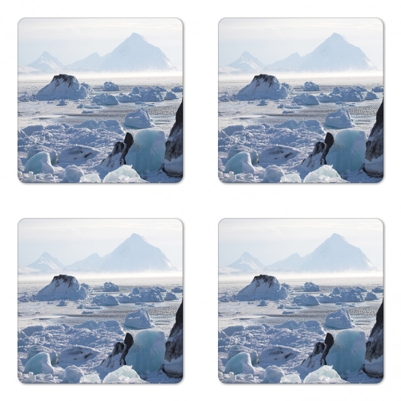 Arctic Winter Ice Lake Coaster Set Of Four