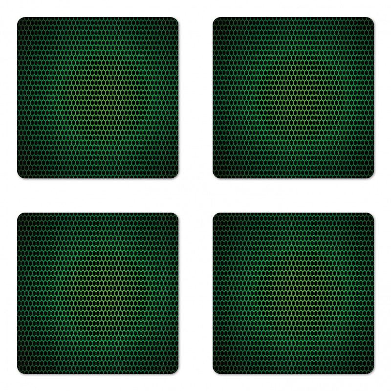 Grid Tile Polygons Coaster Set Of Four