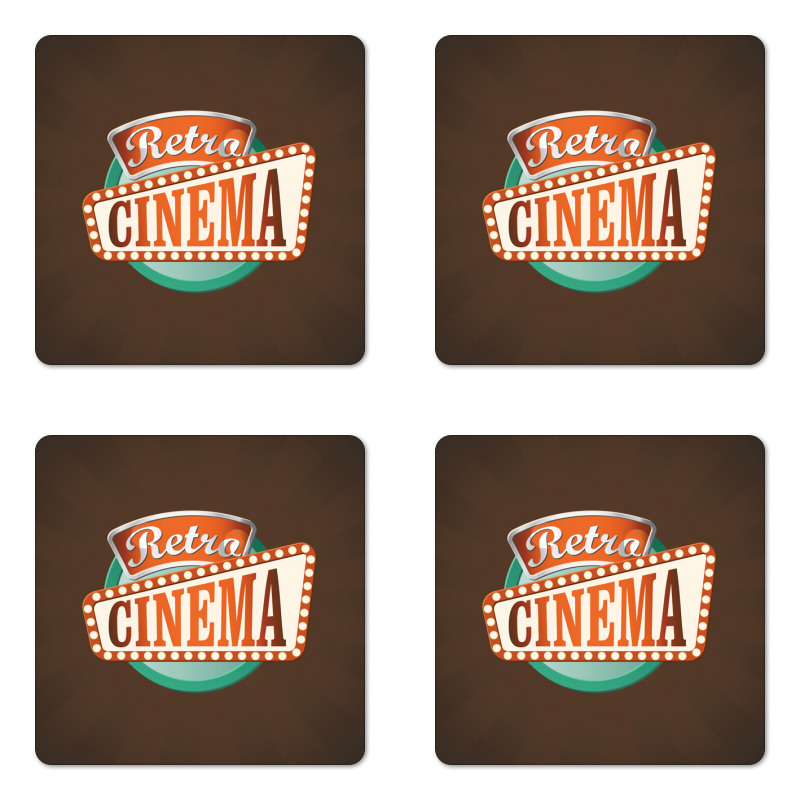 Retro Cinema Coaster Set Of Four