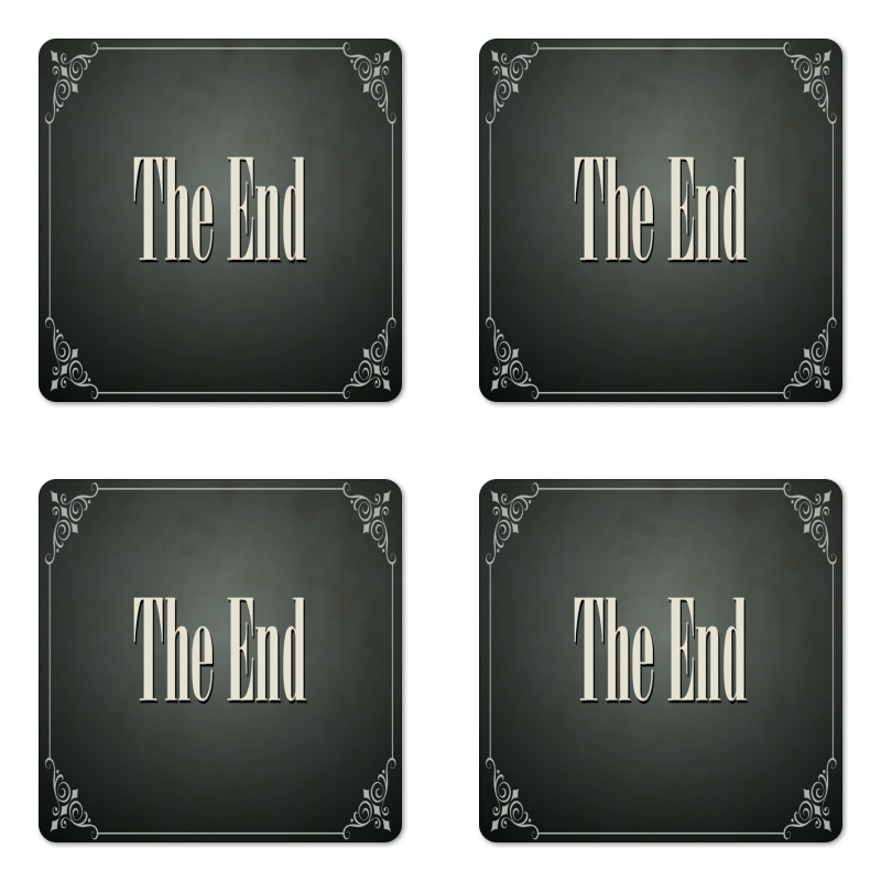 End Words Coaster Set Of Four