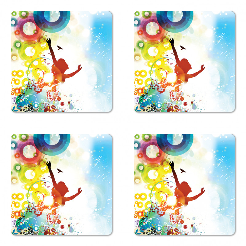 Abstract Woman Coaster Set Of Four