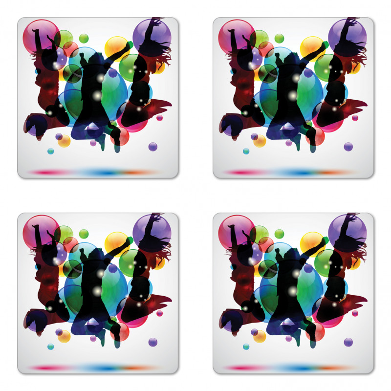 Happy People Bubbles Coaster Set Of Four