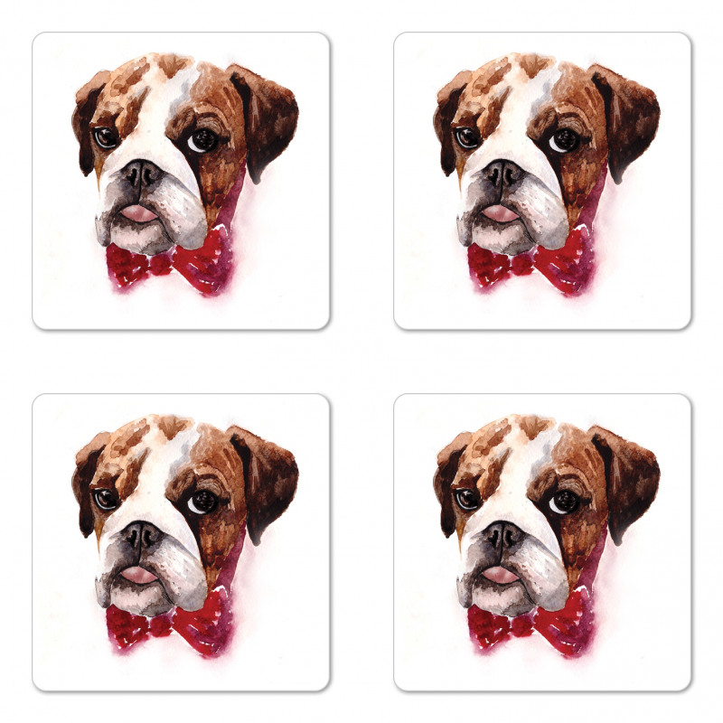 Watercolor Dog Coaster Set Of Four