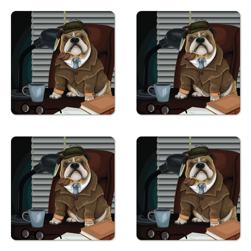 Detective Dog Coaster Set Of Four