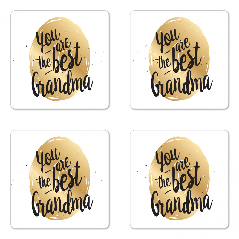 Doodle Style Circular Motif Coaster Set Of Four