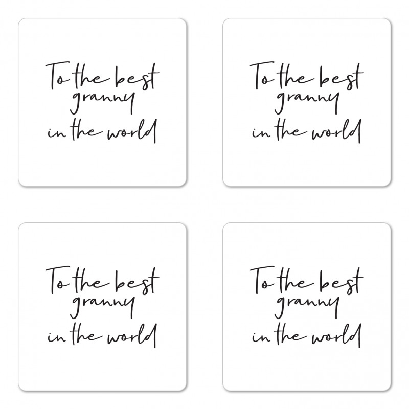 Calligraphy Letters Coaster Set Of Four