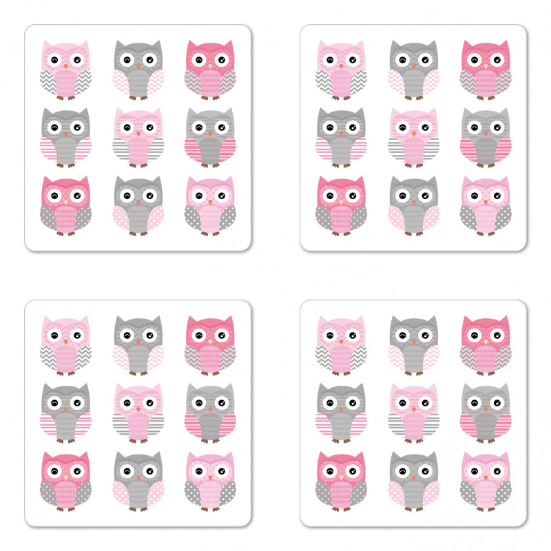 Owl Animals Coaster Set Of Four