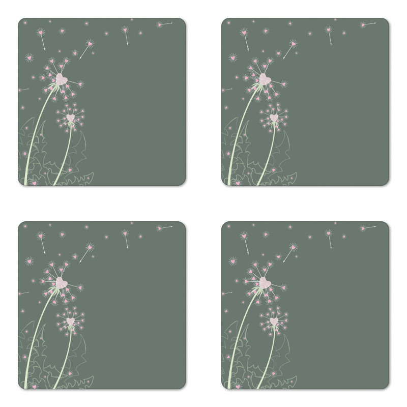 Hearts Pastel Love Coaster Set Of Four