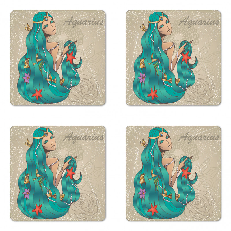 Lady Pearl Fish Coaster Set Of Four