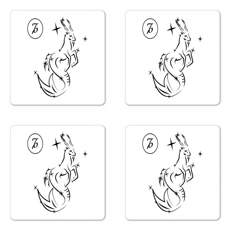 Sketch Goat Coaster Set Of Four