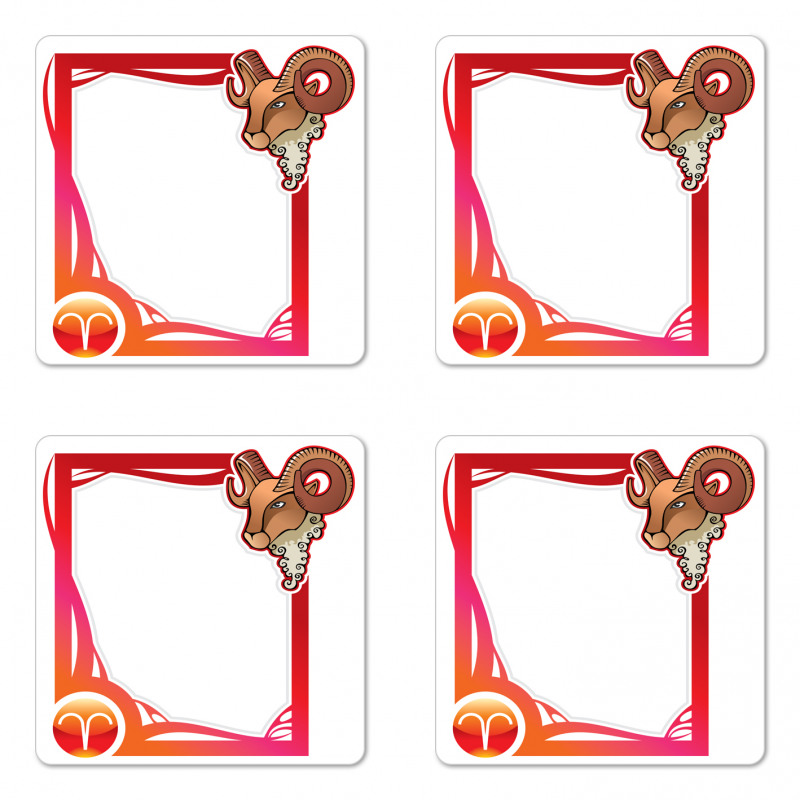 Cartoon Frame Coaster Set Of Four