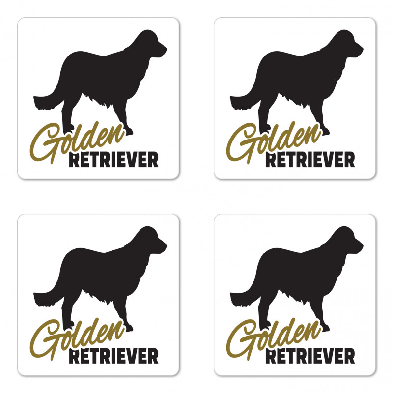 Dog Silhouette Coaster Set Of Four