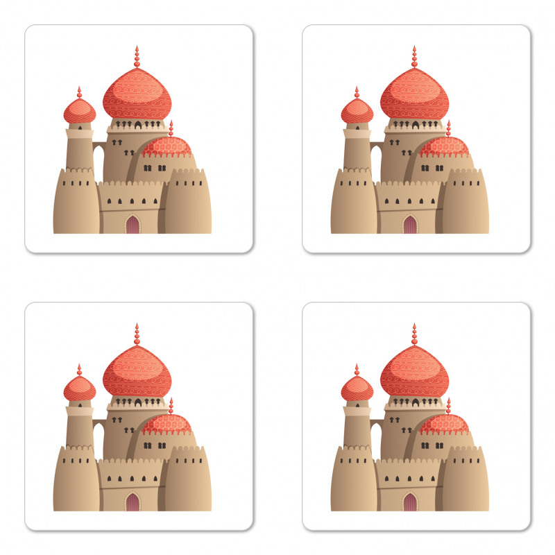 Fantasy Castle Cartoon Coaster Set Of Four