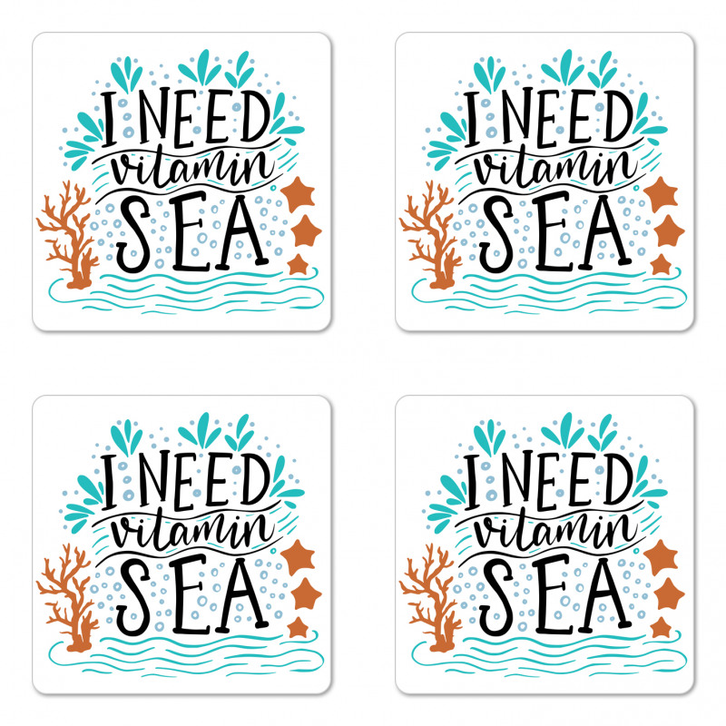 Inspirational Words Art Coaster Set Of Four