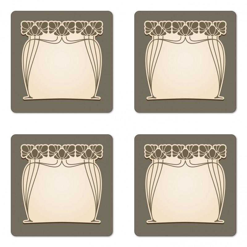 Floral Arch Shape Coaster Set Of Four