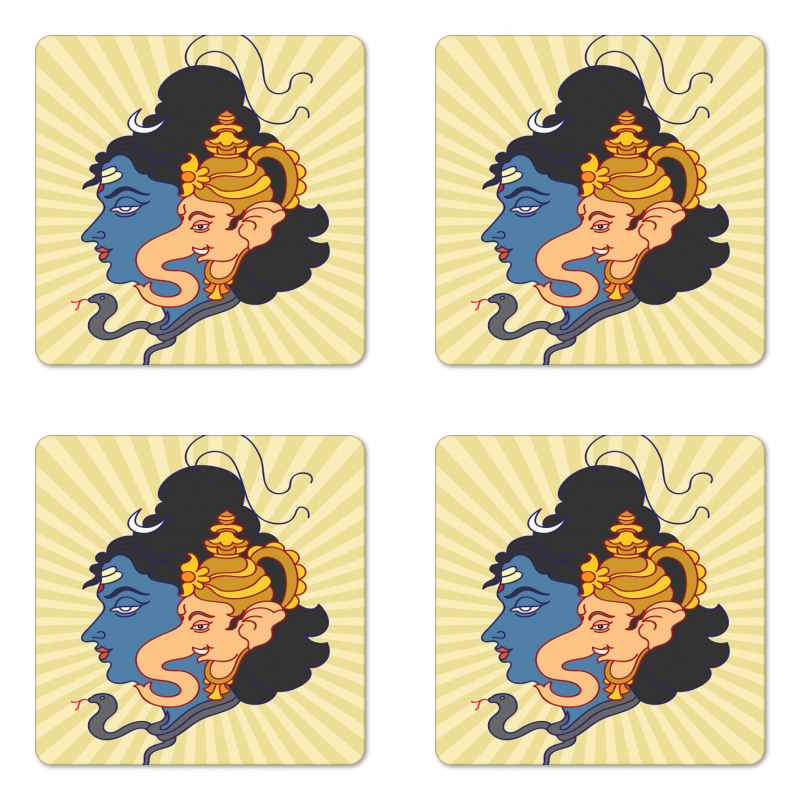 South Asian Figures Coaster Set Of Four