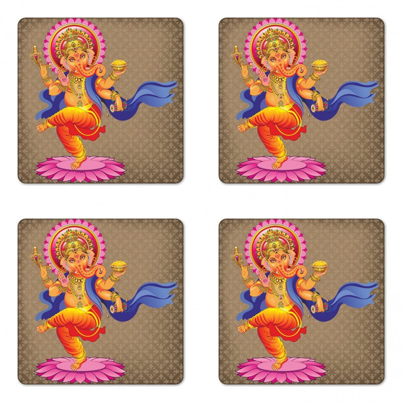 Dancing Asian Icon Coaster Set Of Four