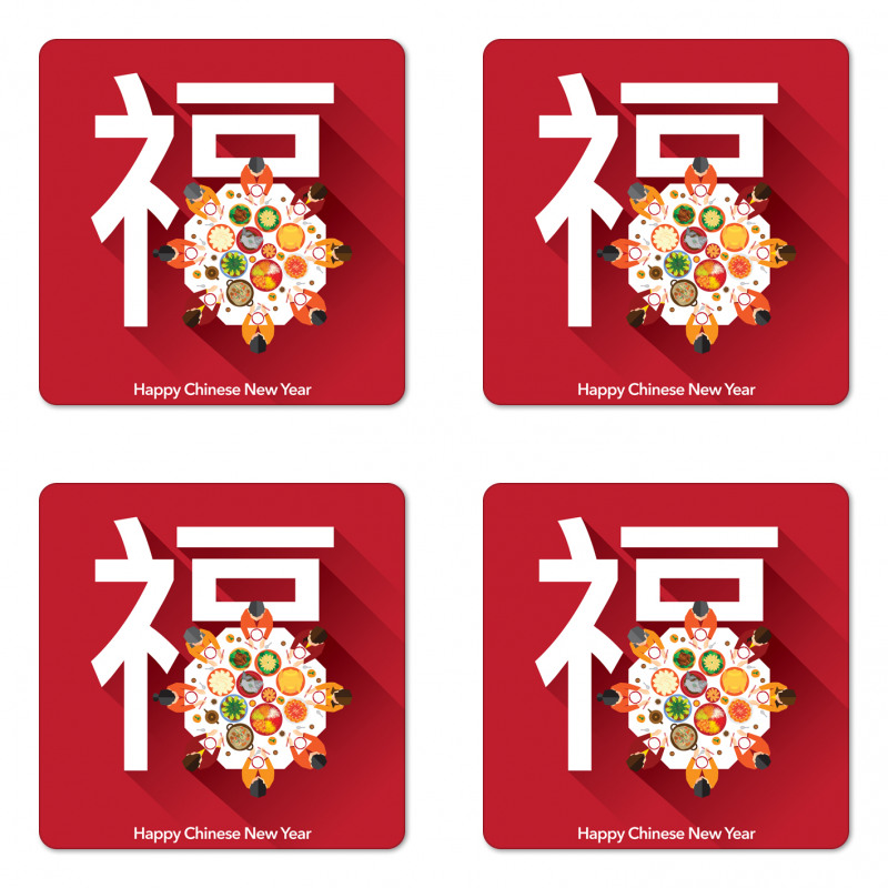 Happy Family Dinner Coaster Set Of Four