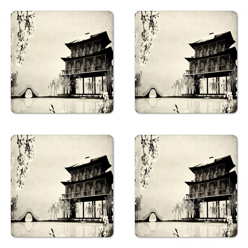 Landscape of Far East Coaster Set Of Four