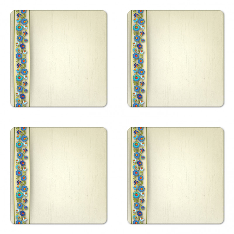 Vertical Border Detail Coaster Set Of Four