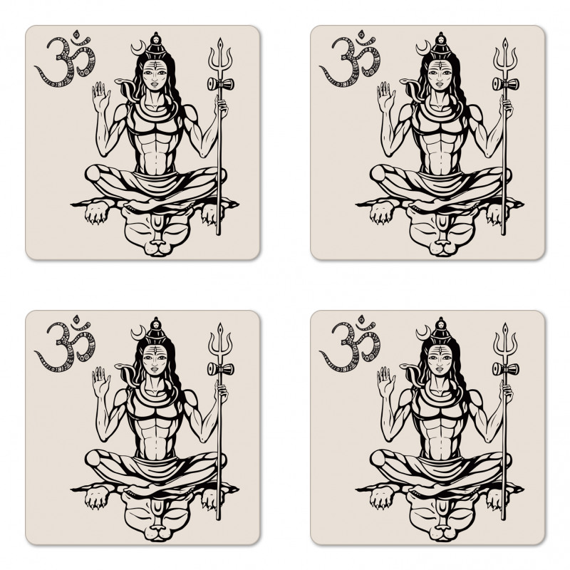 South Asian Figure Coaster Set Of Four