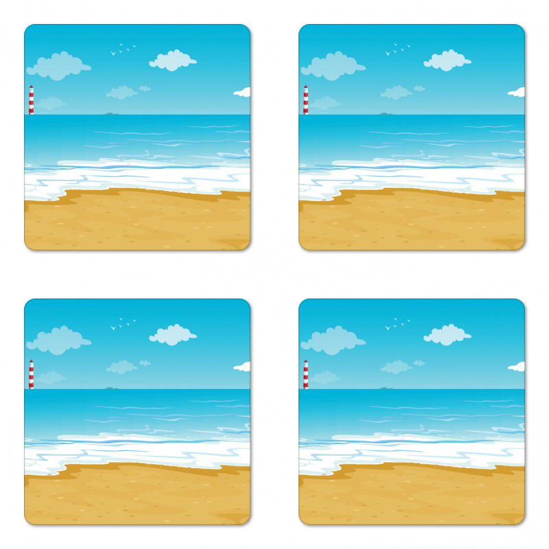 Sandy Beach Ocean Coaster Set Of Four