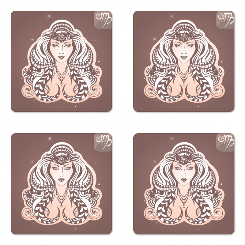 Tribal Woman Art Coaster Set Of Four