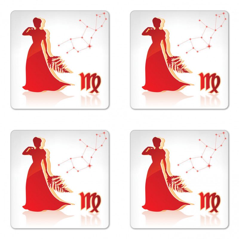 Vibrant Lady Stars Coaster Set Of Four