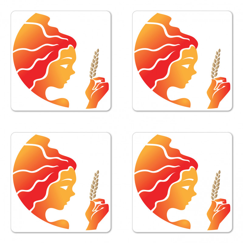 Fantasy Woman Art Coaster Set Of Four