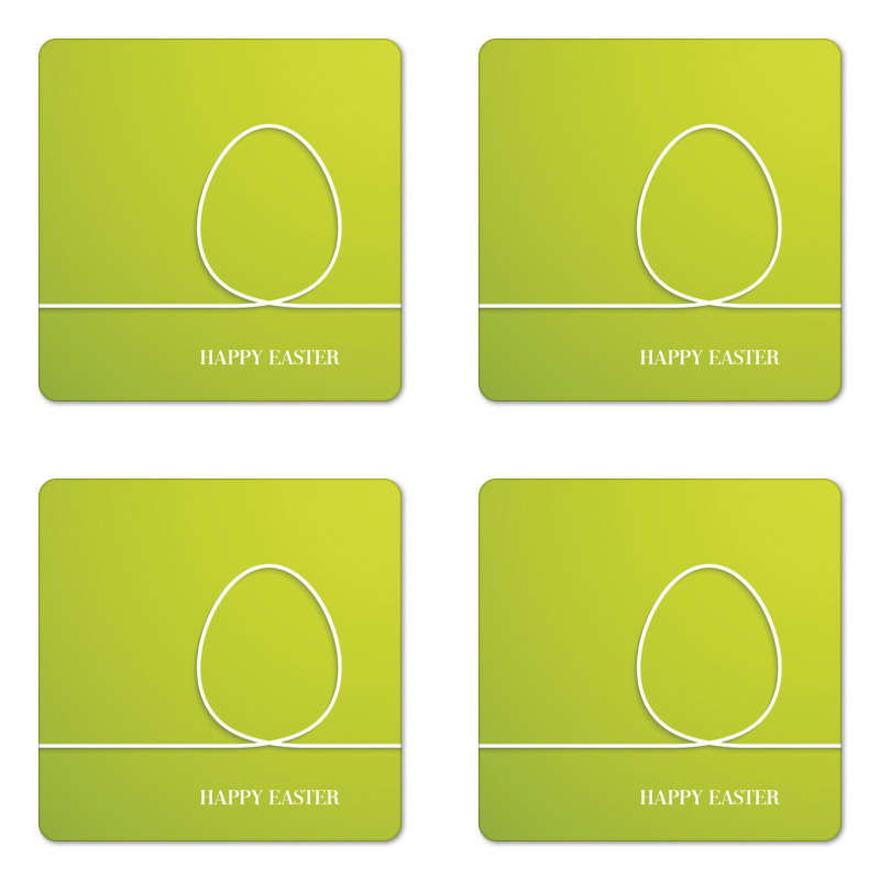 Minimalist Egg Design Coaster Set Of Four