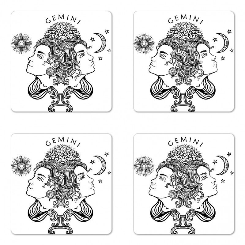 Mystic Happy Sad Coaster Set Of Four