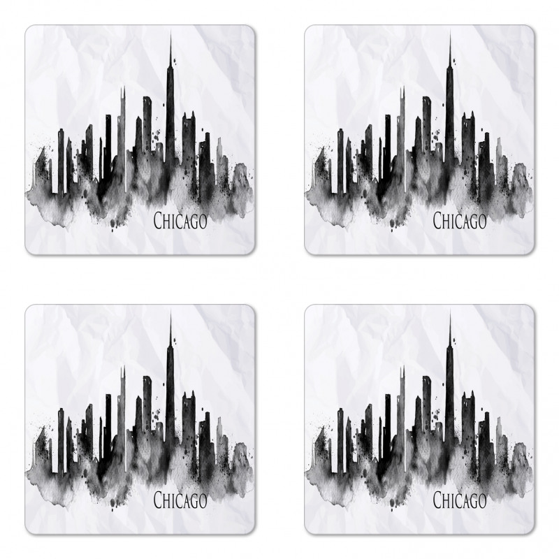 Grunge Landscape Coaster Set Of Four