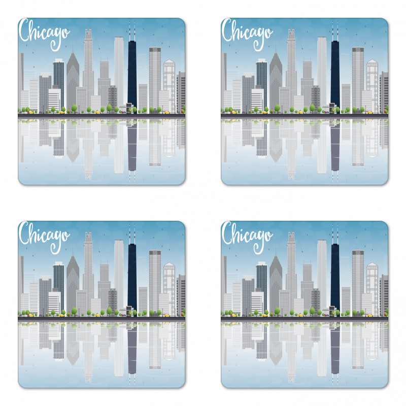 Skyscrapers American Coaster Set Of Four